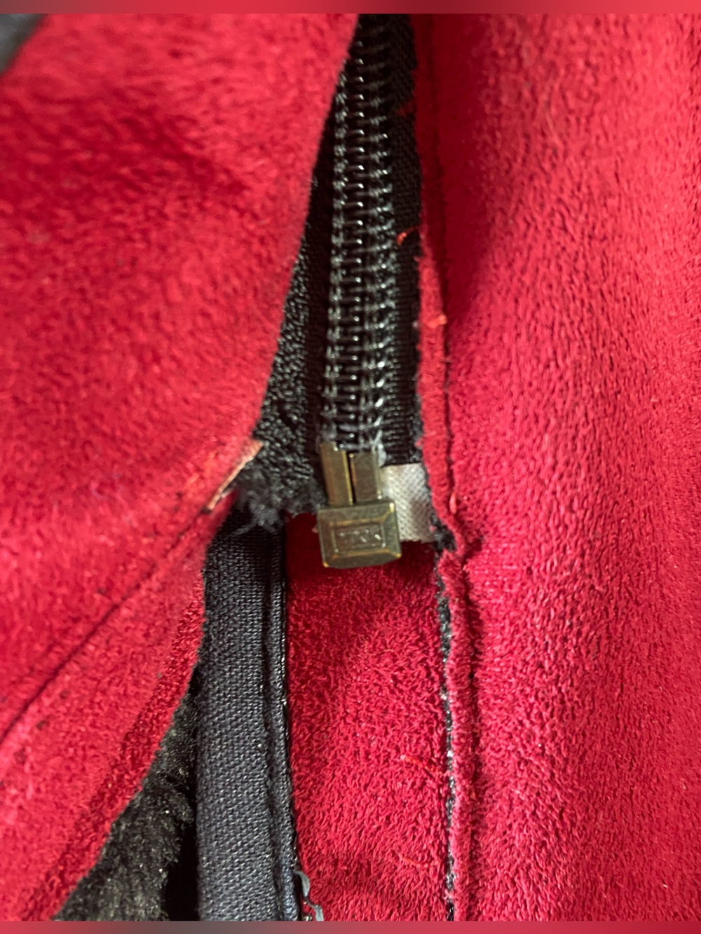 Penningtons Plus Size Faux Shearling Coat Cherry Red Black Size 4X - Picture 4 of 13